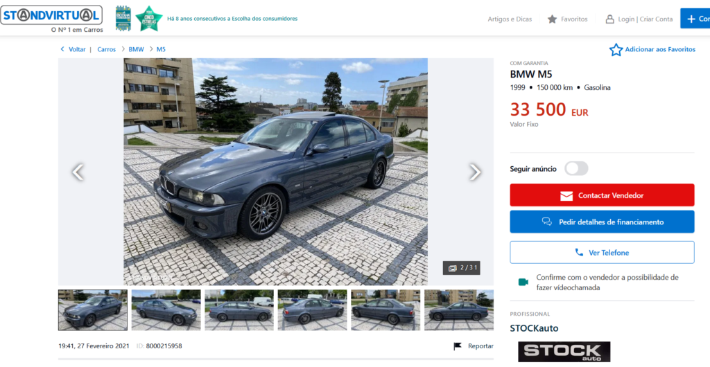 BMW M5 E39 anuncio