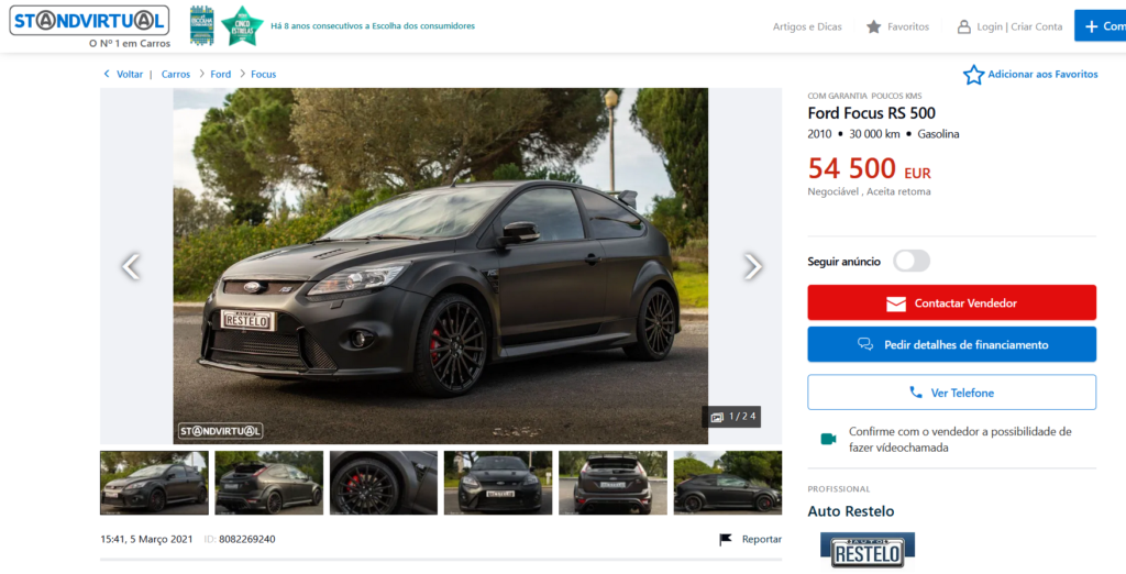 Focus RS500 anuncio