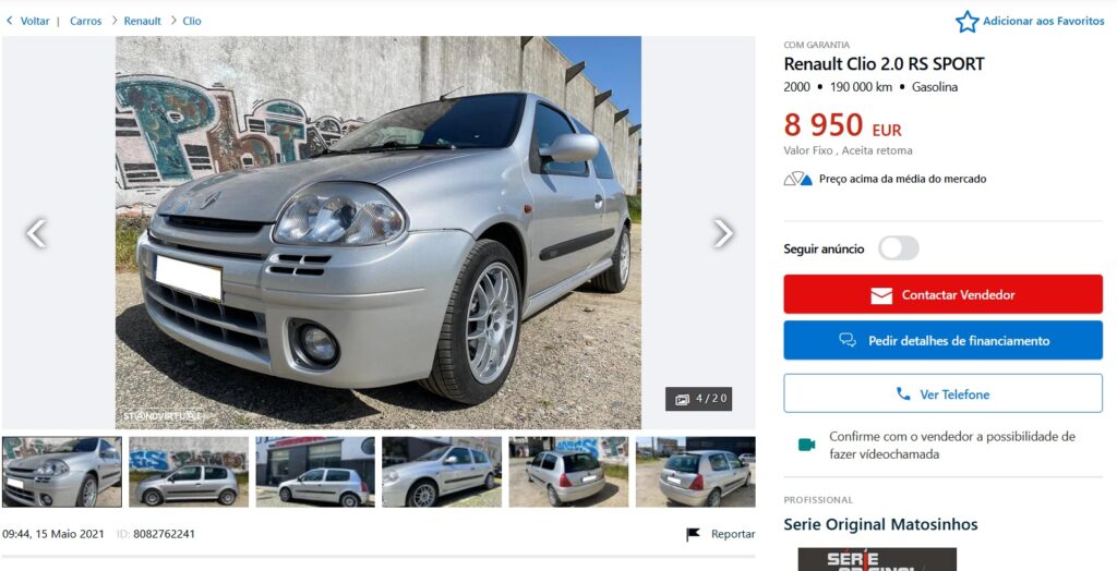 Renault Clio RS anuncio