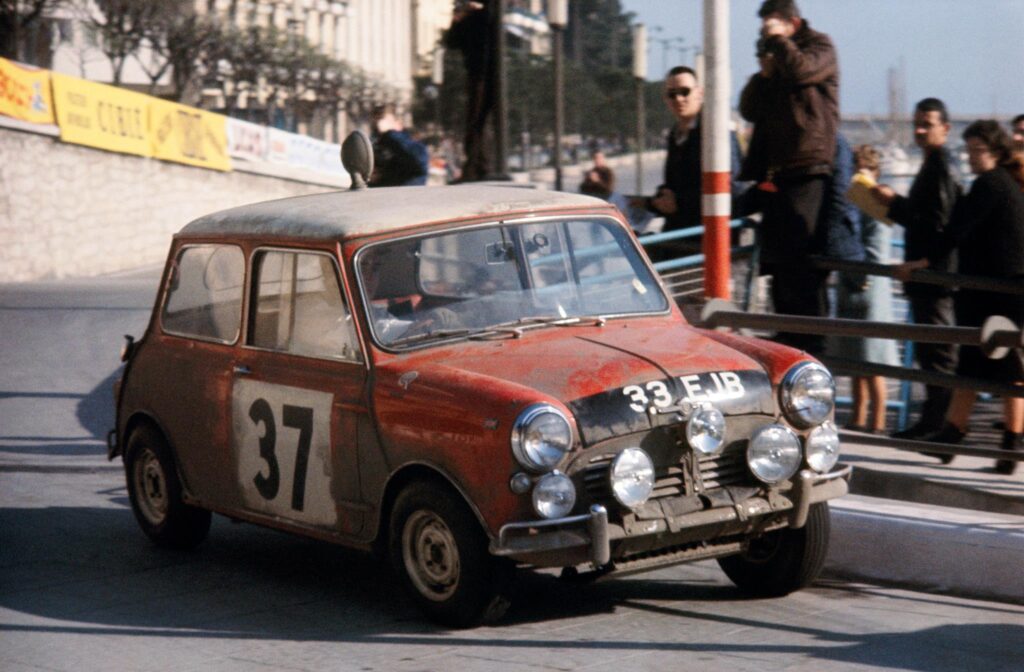 paddy hopkirk in his mini cooper s