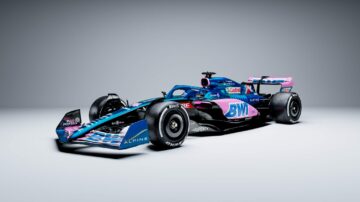 BWT Alpine F1 Team Launch A522f Blue single seater