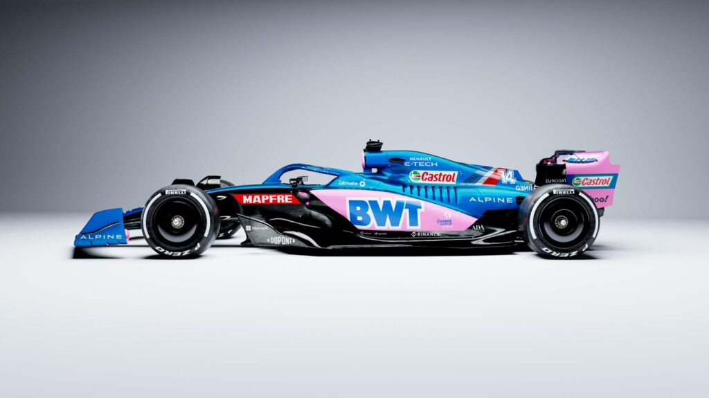 BWT Alpine F1 Team Launch A522k Blue single seater