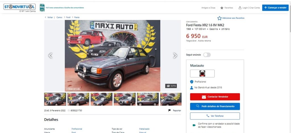 ford fiesta xr2 classificado