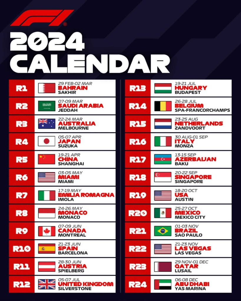 CALENDARIO F1