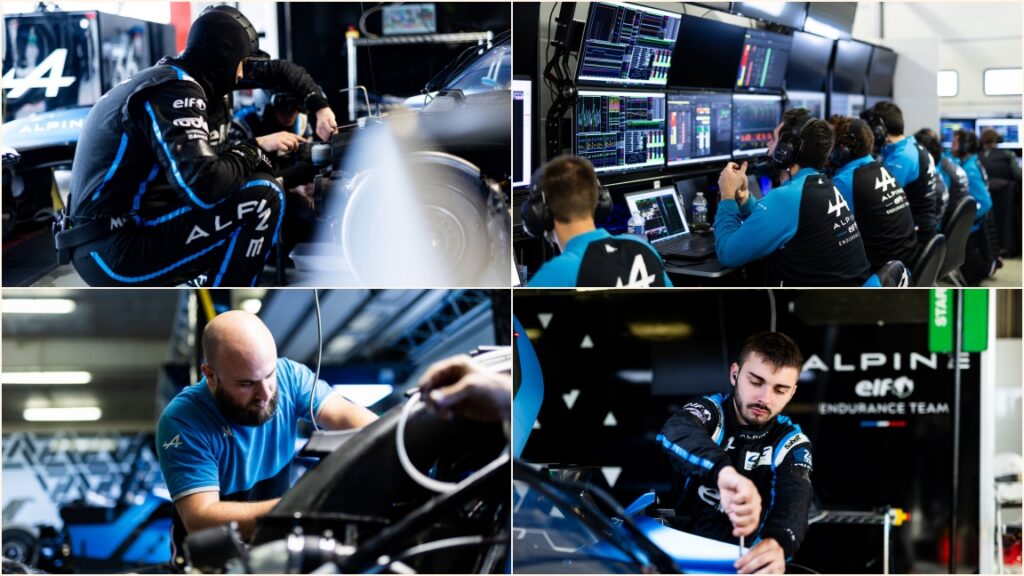 Alpine A424 testes WEC em Portimao Team